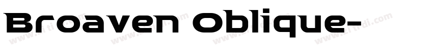 Broaven Oblique字体转换